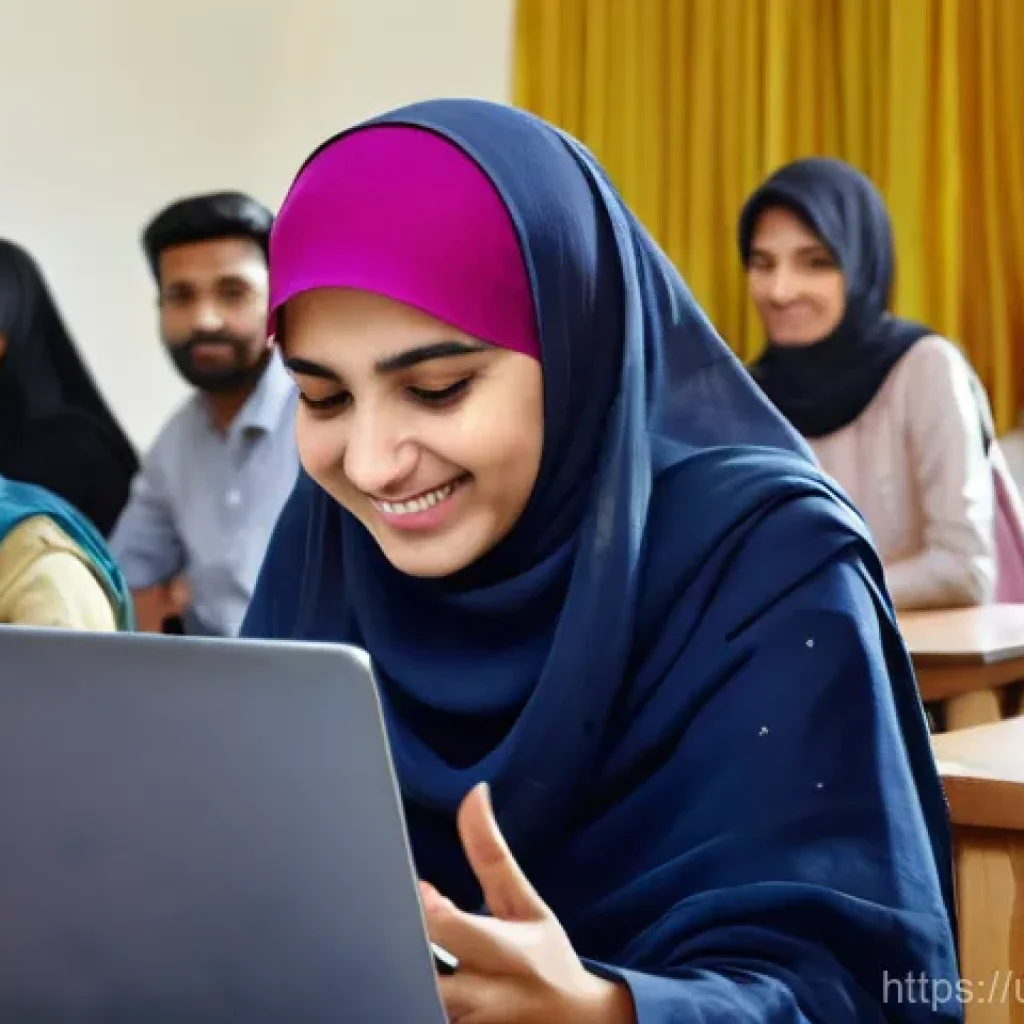 공인노무사 커뮤니티 활용법 - **Prompt 1: Empowered Pakistani Workers in an Online Community**
"A group of diverse Pakistani w...