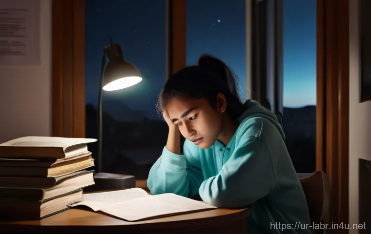 공인노무사 학습에서 자주 하는 실수 - **Prompt:** A vibrant, well-lit university library study lounge bustling with young adult students a...