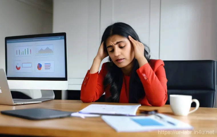 노무사 실무 케이스 분석 - A South Asian man in his late 30s, dressed in a neat but slightly worn dress shirt and trousers, sit... 노무사 실무 케이스 분석 - A South Asian man in his late 30s, dressed in a neat but slightly worn dress shirt and trousers, sit...