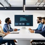 공인노무사 시험의 실기 대비법 - **Prompt:** A diverse group of young professionals in a brightly lit, modern co-working space. They ...