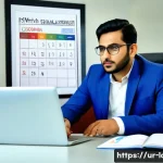 노무사의 연봉 상승 전략 - A professional South Asian man in formal office attire, wearing a traditional Pakistani shalwar kame...